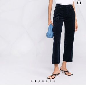 7 for all mankind the Modern cropped corduroy trousers, navy
